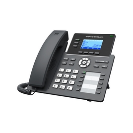 IP телефон, Grandstream, GRP2604P, 6 SIP-аккаунтов, 3 линии, 2x GbE PoE, ЖК-дисплей 132x64 (2.7") с подсветкой, 8 клавиш BLF, без блока питания