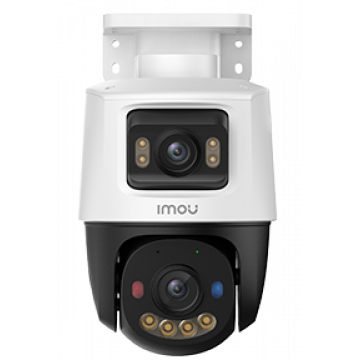 IMOU PS70F 10MP | Тип: двухобъективная уличная поворотная (Dual Lens Outdoor P&T, PoE) | Разрешение: 10 МП (5 МП + 5 МП) | Объективы: Fixed Lens + Pan & Tilt Lens | Поворот: Fixed (ручная настройка) 0–260° (Г) / 0–25° (В); PT (моториз.) 0–355° (Г) / 0–90°