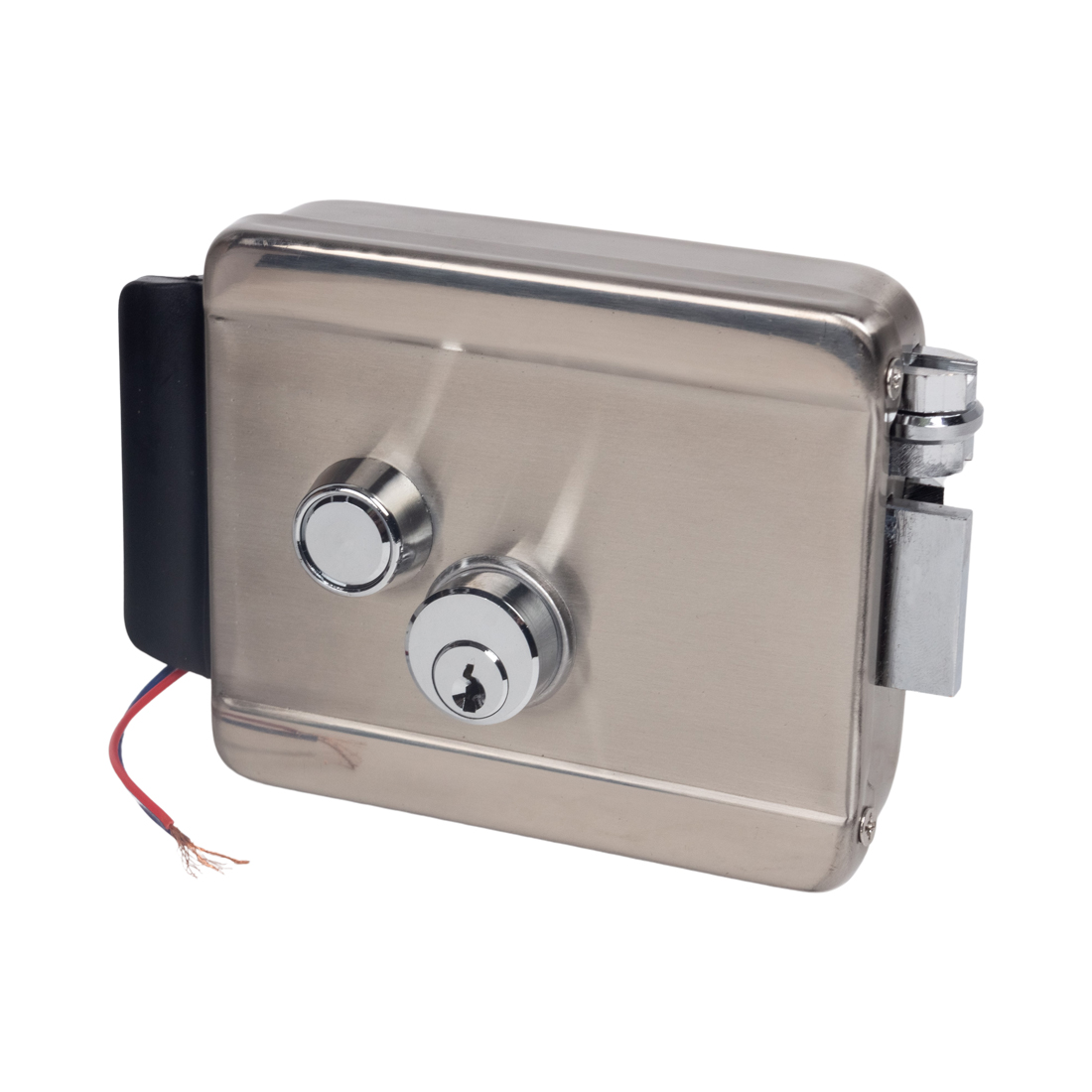 Электромеханический замок, iPower, ES-1073, нормально-закрытый, накладной, цилиндр снаружи