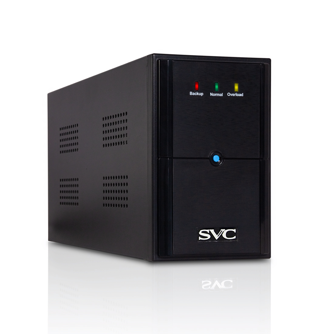 Источник бесперебойного питания, SVC, V-1500-L, Мощность 1500ВА/900Вт, Диапазон работы AVR: 165-275В, Бат.: 12В/9 Ач*2шт., 3 вых.: Shuko CEE7, Чёрный