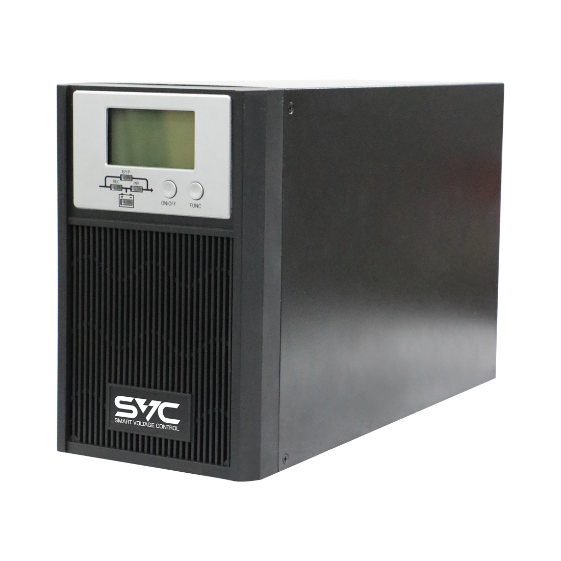 Источник бесперебойного питания, SVC, PTS-3KLN-LCD, Мощность 3000ВА/3000Вт, PTS-серия, On-Line, LCD\Интелектуальный слот\RS-232, USB порт, Диапазон работы AVR: 110-300В, Бат.: 12В/9Ah*8шт., Вентилятор: 8см*1шт., 3 вых. Schuko CEE7, Чёрный, замена модели P
