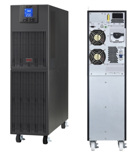 Источник бесперебойного питания, APC, Easy UPS SRV10KI, Онлайн, Мощность 10000ВА/10000Вт, Напольный, 230В, Вых: клеммная колодка, Intelligent Card Slot, LCD, 16шт * 9Ач, Чёрный