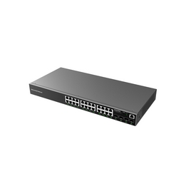 Коммутатор, Grandstream, GWN7803, Управляемый L2+, 24x GbE RJ45, 4x SFP, стоечный