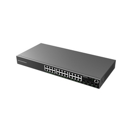 Коммутатор, Grandstream, GWN7803P, Управляемый L2+, 24x GbE RJ45 PoE 802.3 af/at, 360W, 4x SFP, стоечный