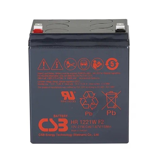Аккумулятор CSB HR1221W с высокой энергоемкостью. Особенная кристаллическая решетка электродов позволила увеличить на 20% отдаваемую мощность по сравнению с батареями других серий. Она разработана для эксплуатации в режиме высоких токов разряда при коротк